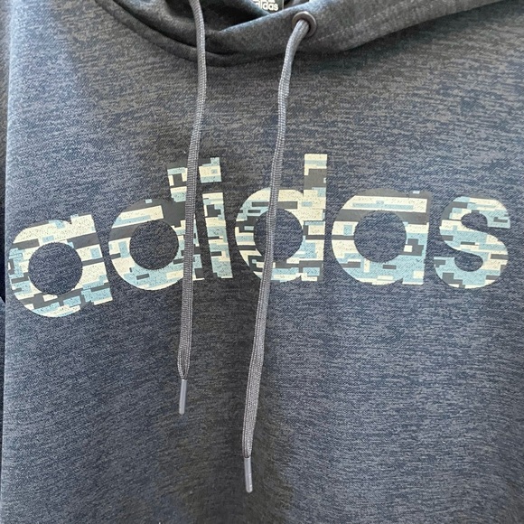 Adidas Climawarm hooded sweatshirt blue size Medium - Picture 3 of 5